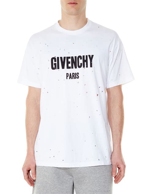 givenchy t shirt mens white|Givenchy long sleeve t shirt.